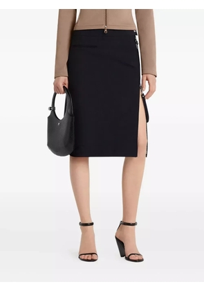 Courrèges asymmetric zip-detail skirt - Black
