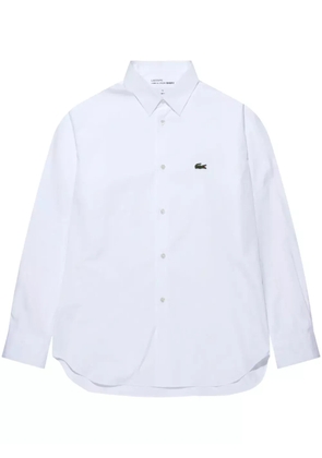 Comme Des Garçons Shirt x Lacoste logo-patch cotton shirt - White