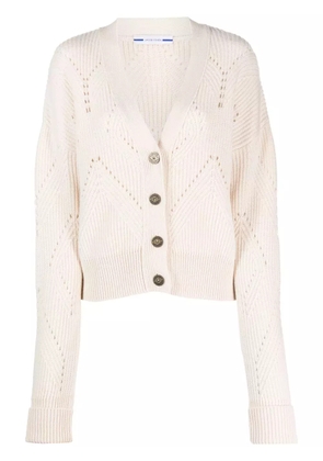 Jacob Cohën openwork ribbed-knit cardigan - Neutrals