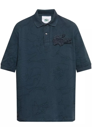 Lacoste crocodile-appliqué polo shirt - Blue