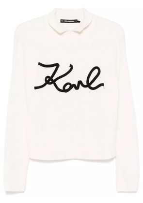 Karl Lagerfeld Soutache Karl Signature sweater - White