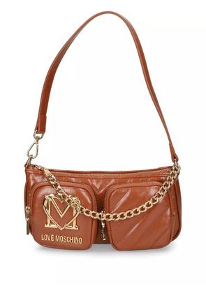 Love Moschino quilted shoulder bag - Brown