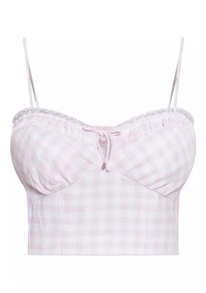 LoveShackFancy Amorana gingham-check top - Pink