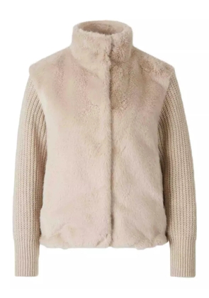 Herno faux-fur ribbed-cuff jacket - Neutrals