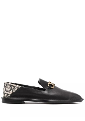 Ferragamo buckled leather loafers - Black