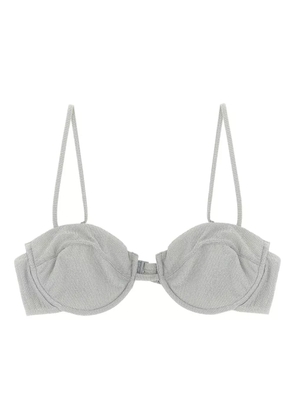 MC2 Saint Barth Salina lurex bralette bikini top - Silver