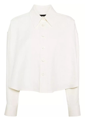Fabiana Filippi buttoned linen blend shirt - White
