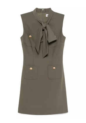 Self-Portrait twill mini dress - Green