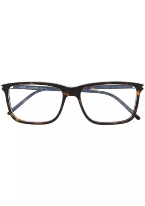 Saint Laurent Eyewear tortoiseshell-effect glasses - Brown