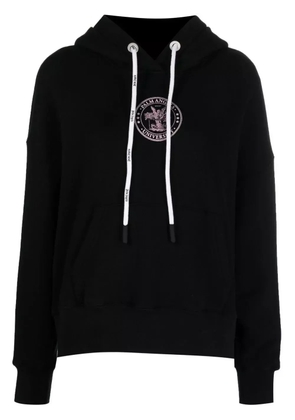 Palm Angels College logo-print hoodie - Black