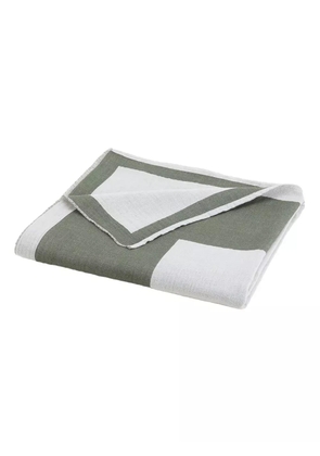 AMI Paris two-tone cotton beach towel - White