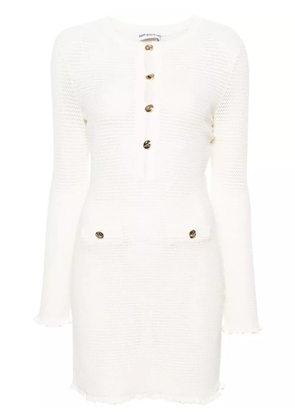Self-Portrait crochet-knit mini dress - Neutrals