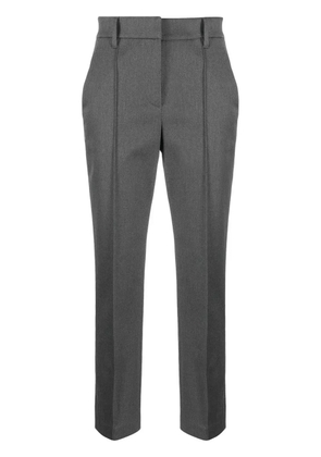 Brunello Cucinelli pleated cropped trousers - Grey