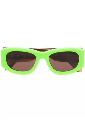 Off-White Eyewear logo-print sunglasses - Green