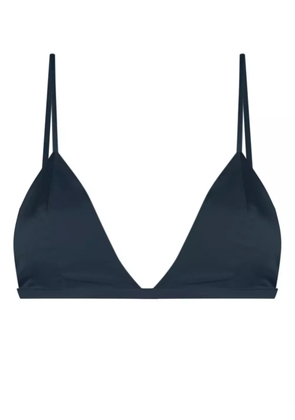 Kiki de Montparnasse triangle-cup silk bra - Blue