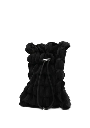 _J.L-A.L_ ruffled drawstring bag - Black