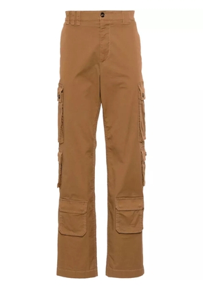 Dolce & Gabbana logo-patch cargo pants - Brown