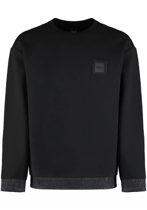 BOSS logo-appliqué sweatshirt - Black