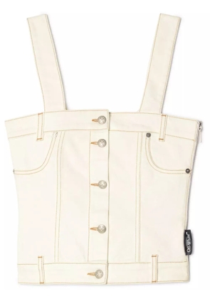Off-White denim corset top - Neutrals