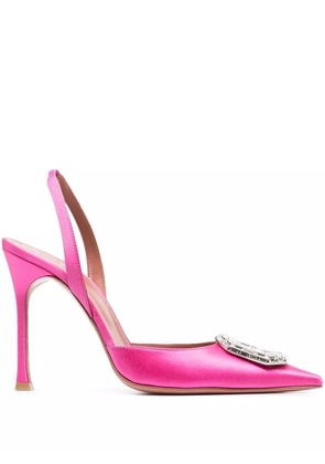 Amina Muaddi Camelia 105mm slingback pumps - Pink