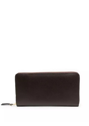 Comme Des Garçons Wallet zip-up calf leather cardholder - Brown