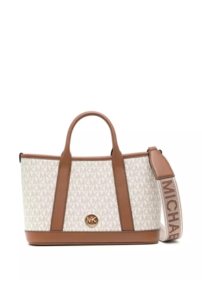Michael Kors small Luisa monogram satchel bag - Neutrals