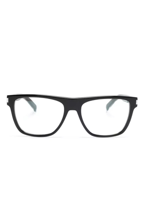 Saint Laurent Eyewear logo-engraved square-frame glasses - Black