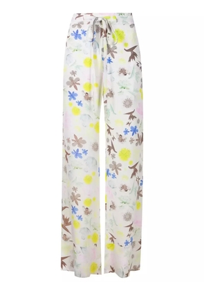 Gloria Coelho floral-print drawstring palazzo pants - Neutrals