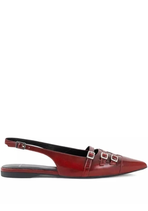 VAGABOND Hermine buckle slingback ballet flats - Red
