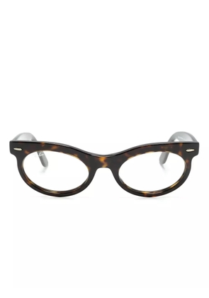Ray-Ban Wayfarer oval-frame glasses - Brown