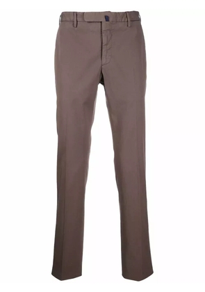 Incotex tailored-cut cotton trousers - Brown