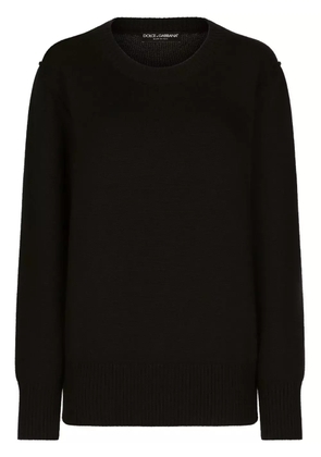 Dolce & Gabbana round-neck drop-shoulder jumper - Black