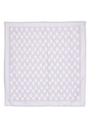 Alexander McQueen skull-print silk scarf - Purple