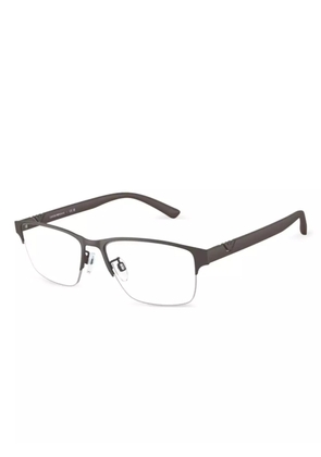 Emporio Armani rectangle-frame glasses - Grey