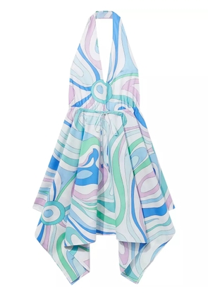 PUCCI Marmo-print cotton minidress - Blue