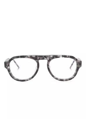 Thom Browne Eyewear navigator-frame glasses - Grey