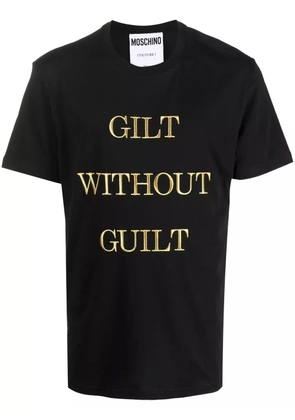 Moschino slogan-print short-sleeve T-shirt - Black
