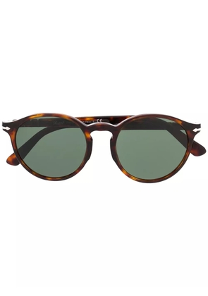 Persol tortoiseshell-effect round-frame sunglasses - Brown