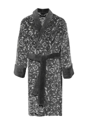 Versace Barocco belted bathrobe - Grey