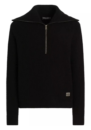 Dolce & Gabbana fisherman's-knit sweater - Black