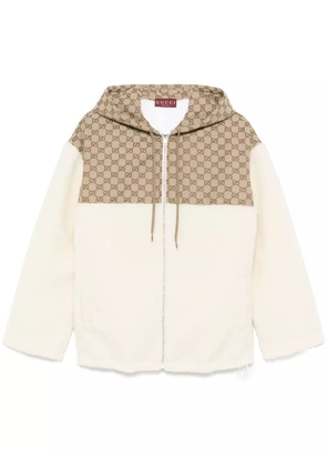 Gucci GG-intarsia fleece jacket - Neutrals