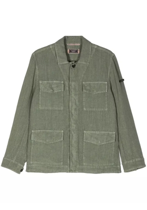 Peserico four-pockets linen shirt - Green