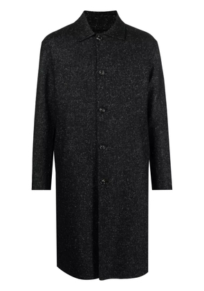 Lardini single-breasted marled coat - Black