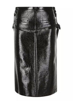 Courrèges vinyl midi skirt - Black