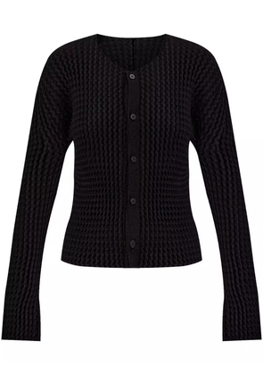 Issey Miyake Pleated Cardigan - Black
