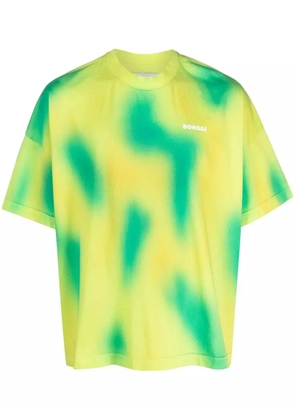 Bonsai logo-print abstract pattern T-shirt - Green