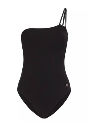 Dolce & Gabbana one-shoulder swimsuit - Black