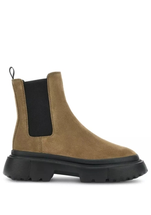 Hogan chunky-sole suede Chelsea boots - Neutrals