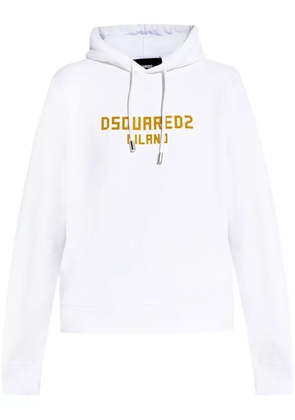 DSQUARED2 logo-print hoodie - White