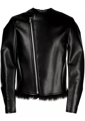 Comme des Garçons Homme Plus faux-fur lining biker jacket - Black